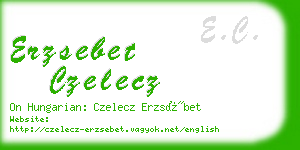erzsebet czelecz business card
